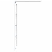 Inloopdouchewand 100x195 cm transparant ESG-glas wit 4