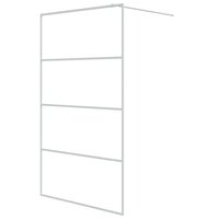 Inloopdouchewand 115x195 cm transparant ESG-glas wit 2