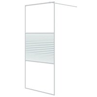 Inloopdouchewand 90x195 cm transparant ESG-glas wit 2