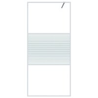 Inloopdouchewand 90x195 cm transparant ESG-glas wit 3