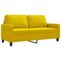 Tweezitsbank 140 cm fluweel geel 2