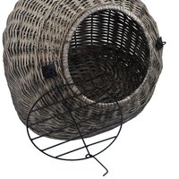 Kattendrager 45x35x35 cm natuurlijk wilgenhout grijs 7