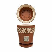 Zelfwaterende bloempot Stefanplast Orfeo Terra cotta Plastic 19 x 19 x 19 cm (12 Stuks) 3