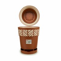 Zelfwaterende bloempot Stefanplast Orfeo Terra cotta Plastic 29 x 29 x 29 cm (6 Stuks) 3