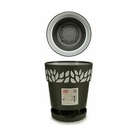 Zelfwaterende bloempot Stefanplast Cloe Antraciet Plastic 15 x 15 x 15 cm (12 Stuks) 3