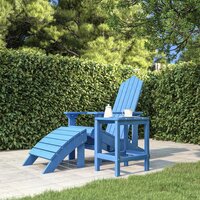 Tuintafel Adirondack 38x38x46 cm HDPE aquablauw 3