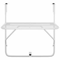 Balkontafel 60x40 cm staal wit 3