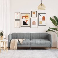 3-zitsbank stof lichtgrijs 3