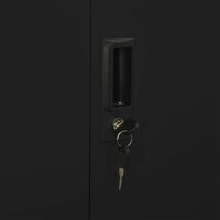 Kantoorkast 90x40x180 cm staal zwart 8