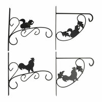 Wandsteun voor hangende bloempotten Kinzo Zwart Metaal 2