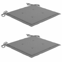 Schommelstoel met grijs kussen massief teakhout 5