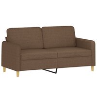 4-delige Loungeset met kussens stof bruin 4