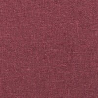 Tweezitsbank met sierkussens 120 cm stof wijnrood 7