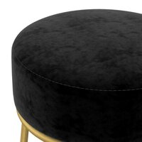 Hocker rond fluweel zwart 4