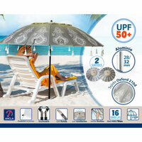 Strandparasol &Oslash; 220 cm SPF50+ Orientaals 2