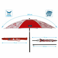 Strandparasol Rood &Oslash; 200 cm SPF50+ Navy 5