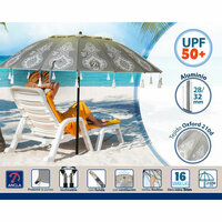 Strandparasol Grijs &Oslash; 220 cm SPF50+ Boho 3