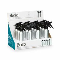 Verstuiverfles Berilo 37581 Zwart Zilverkleurig Aluminium Polypropyleen 300 ml (12 Stuks) 3