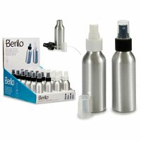 Verstuiverfles Berilo CH9979-2 Wit Zwart Transparant Zilverkleurig Aluminium Polypropyleen 100 ml (24 Stuks) 2