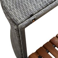 Spa-ombouw vierkant 268x268x55 cm poly rattan grijs 5