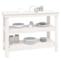 Werkbank 110,5x50x80 cm massief grenenhout wit 4