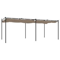 Pergola met uitschuifbaar dak 589x292x230 taupe 5