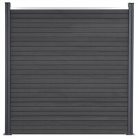 Schuttingpaneelset 180x186 cm HKC grijs 3