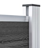 Schuttingpanelenset 872x146 cm HKC zwart 7