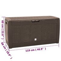 Tuinbox 119x48x60 cm polypropeen bruin 8