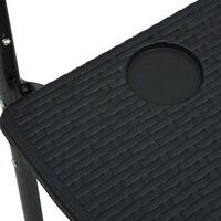 Balkontafel hangend 60x64x83,5 cm rattan-look kunststof zwart 8