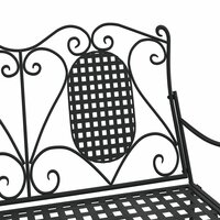 Schommelbank 2-zits 113 cm staal zwart 7