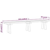 Tuinbank 220 cm ge&iuml;mpregneerd massief grenenhout 7