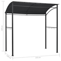 Barbecue paviljoen 215x150x220 cm staal antraciet 7