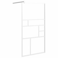 Inloopdouchewand 115x195 cm ESG-glas wit 2
