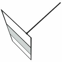 Inloopdouchewand 90x195 cm halfmat ESG-glas zwart 5