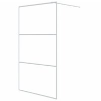 Inloopdouchewand 115x195 cm transparant ESG-glas wit 2