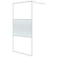 Inloopdouchewand 100x195 cm transparant ESG-glas wit 2