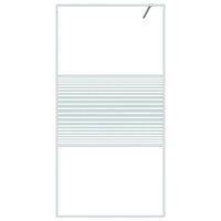 Inloopdouchewand 100x195 cm transparant ESG-glas wit 3