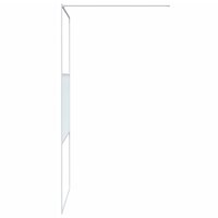 Inloopdouchewand 100x195 cm transparant ESG-glas wit 4