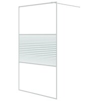 Inloopdouchewand 115x195 cm transparant ESG-glas wit 2