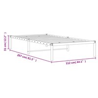 Bedframe metaal zwart 107x203 cm 9