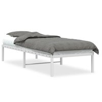 Bedframe metaal wit 75 x 190 cm 2