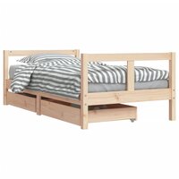 Kinderbedframe met lades 80x160 cm massief grenenhout 2