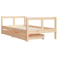 Kinderbedframe met lades 80x160 cm massief grenenhout 3