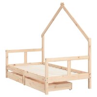 Kinderbedframe met lades 80x160 cm massief grenenhout 3