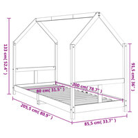 Kinderbedframe 80x200 cm massief grenenhout 9