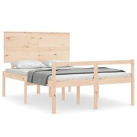 Seniorenbed met hoofdbord massief hout 140x190 cm 2