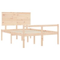 Seniorenbed met hoofdbord massief hout 140x190 cm 5