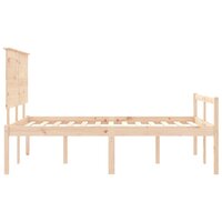 Seniorenbed met hoofdbord massief hout 140x190 cm 7