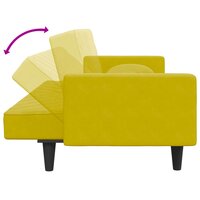 2-delige Loungeset met kussens fluweel geel 6